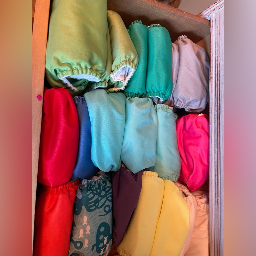“All in one” style 15 Cloth diaper lot with 50+ inserts